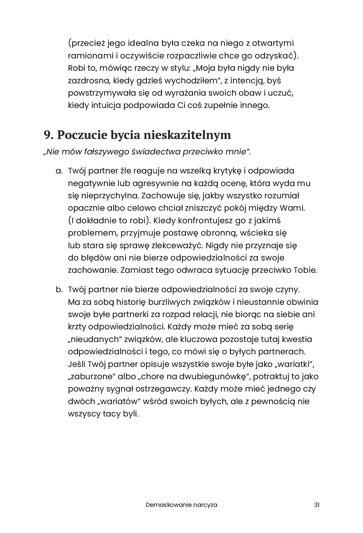 Fragment „Zerwij z narcyzem. Jak zakończyć toksyczną relację i odzyskać własne życie” — strona 29 z 30