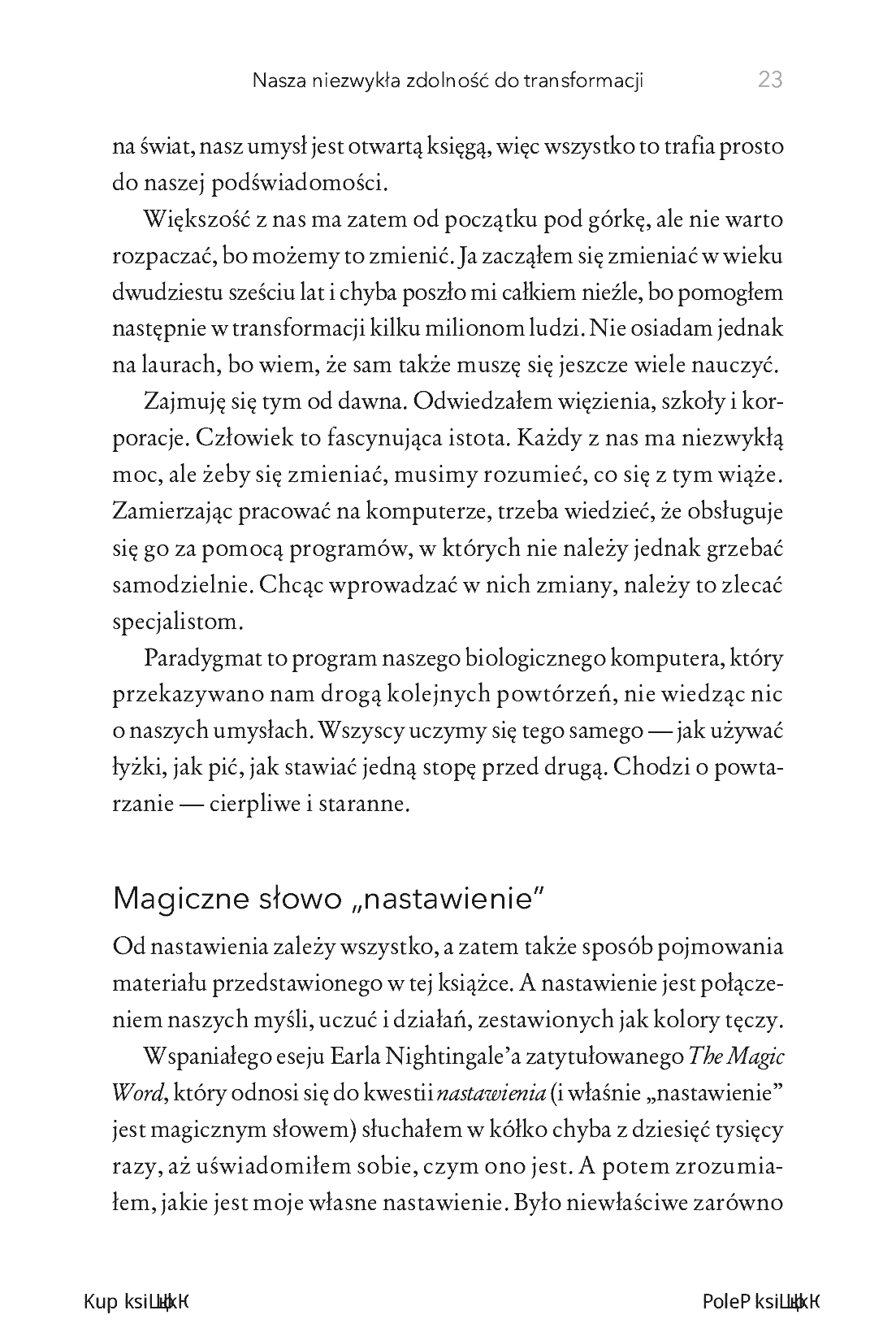 Fragment „Zmień swój paradygmat, a odmienisz swoje życie” — strona 19 z 24