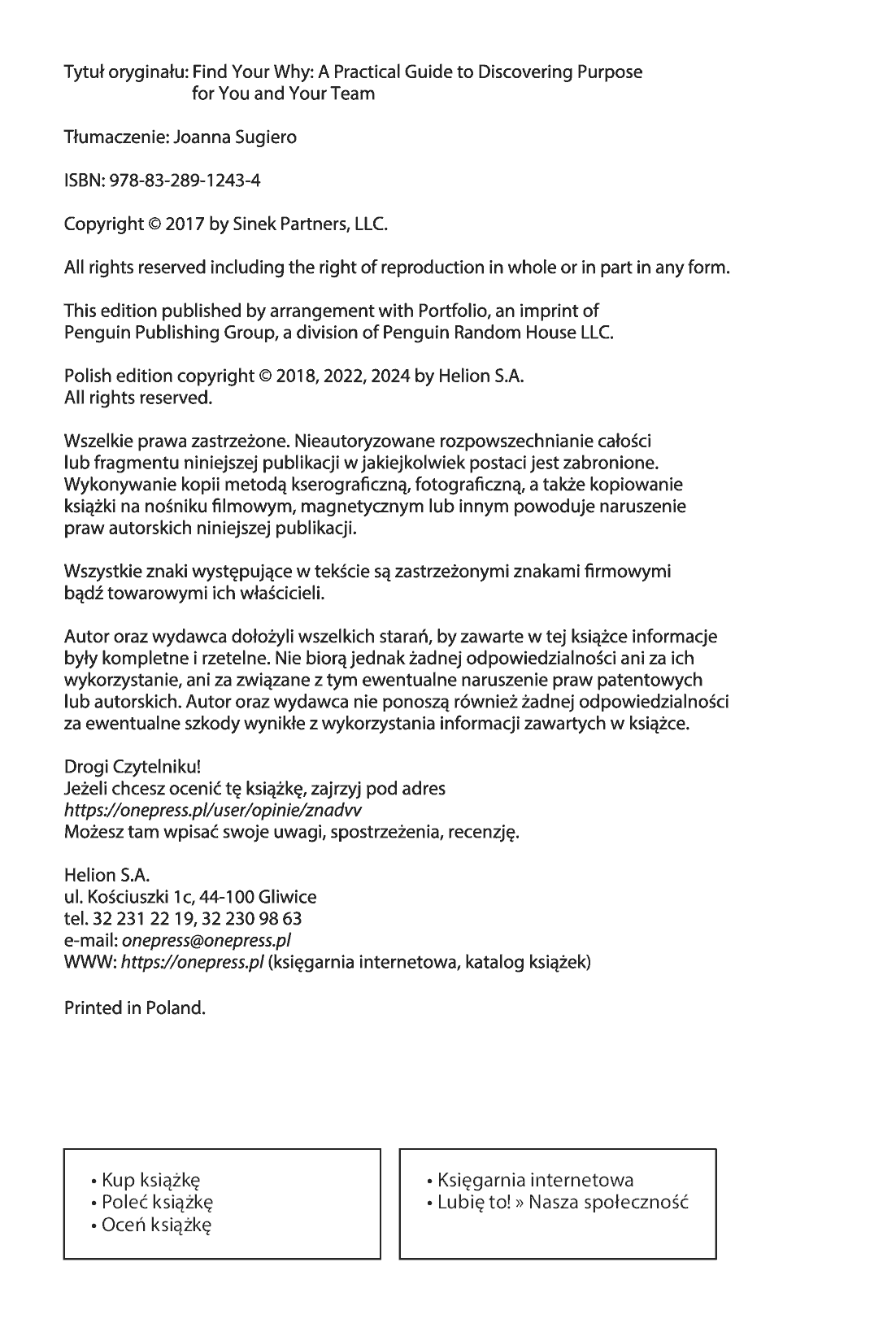 Fragment „Znajdź swoje DLACZEGO. Droga do poczucia spełnienia i wewnętrznej motywacji” — strona 2 z 20