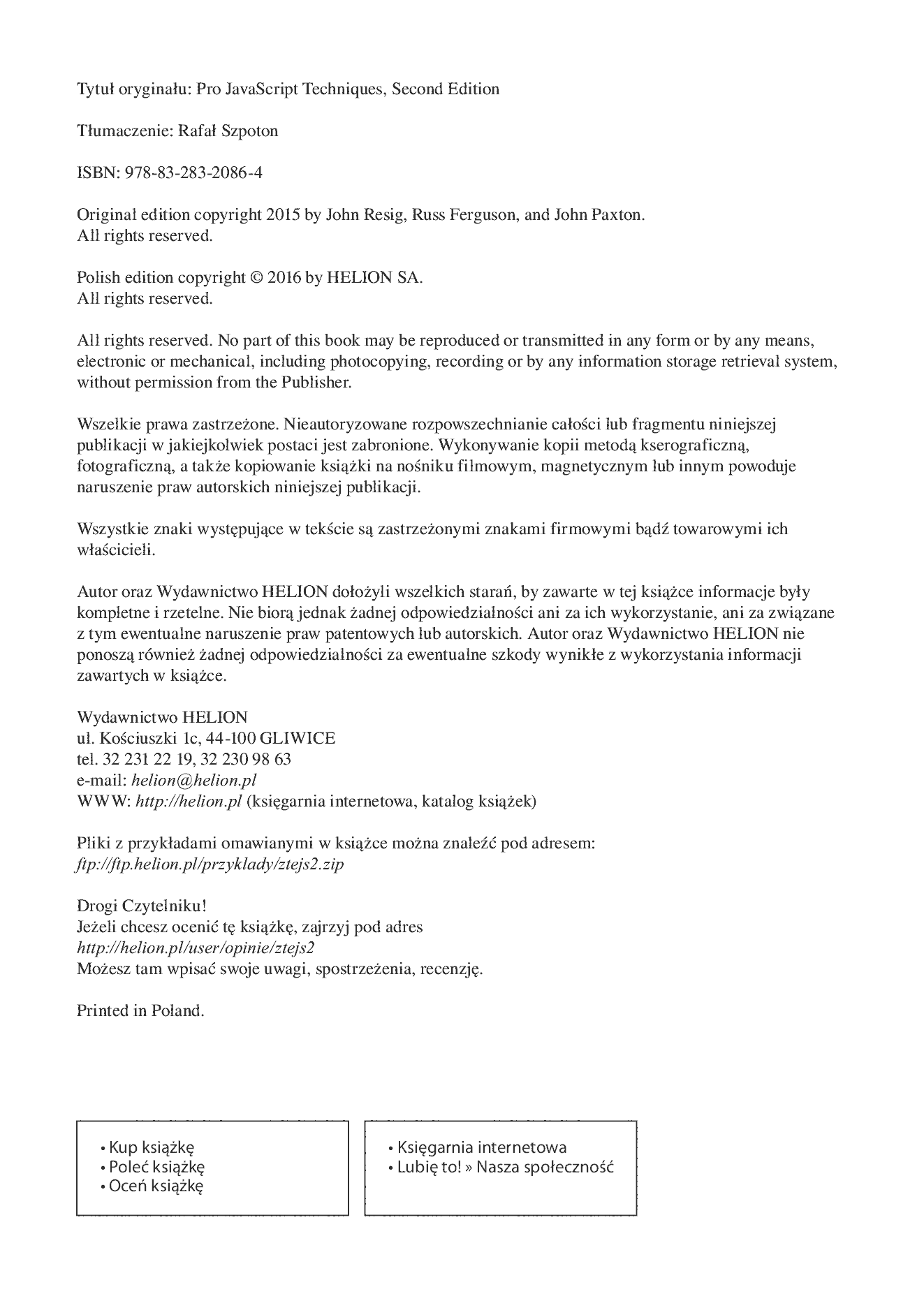 Fragment „Zaawansowane techniki języka JavaScript. Wydanie II” — strona 2 z 24