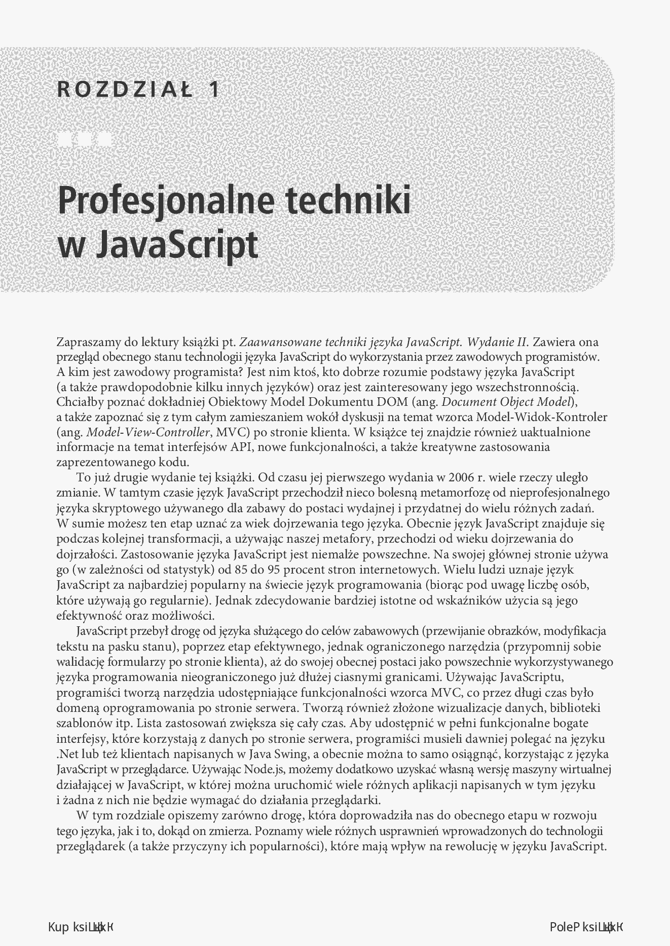 Fragment „Zaawansowane techniki języka JavaScript. Wydanie II” — strona 9 z 24