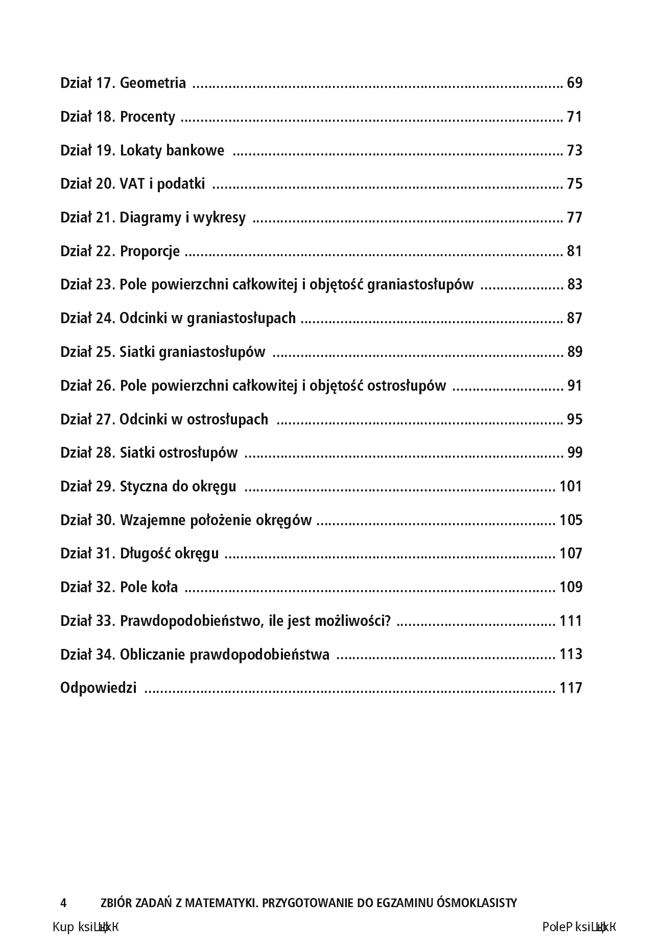 Fragment „Zbiór zadań z matematyki. Przygotowanie do egzaminu ósmoklasisty” — strona 4 z 8